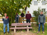 Bild von links: Ortsvorsteher Erhard Helfenstein, die Ortsbeigeordneten Sascha Metzger, Thomas Rauleder, Günter Albrecht sowie Ortsbürgermeister Dirk Wagner